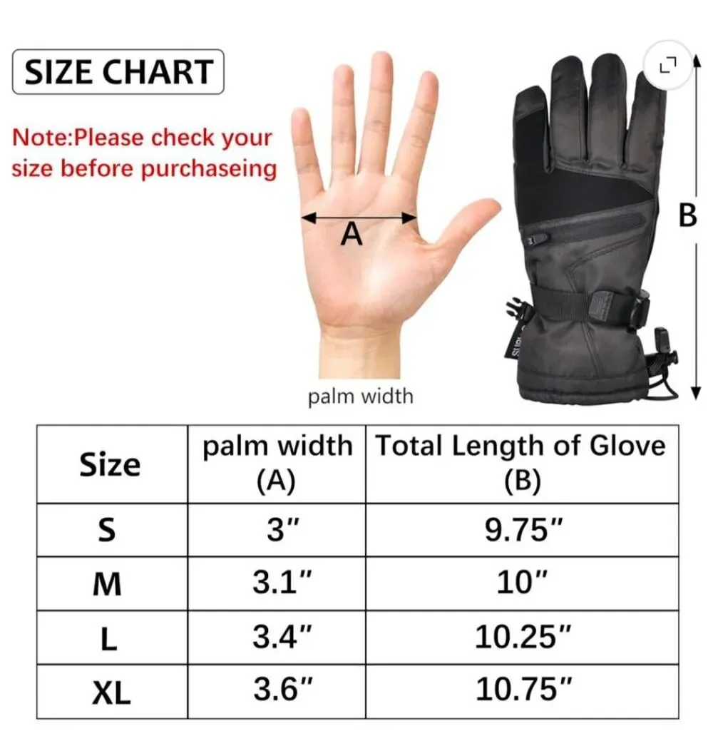 Women's XL Thinsulate 40g Insulated Ski Snowboard Snow Winter Gloves Black Blue